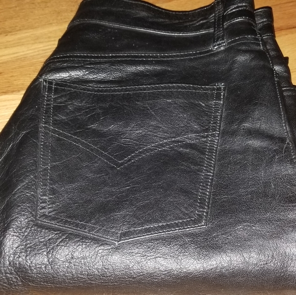 Vintage Leather (Levi's ?) Unisex Pants - Picture 2 of 16